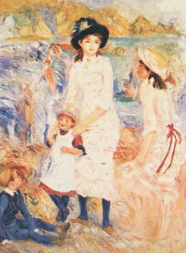 Children on the Seashore, Guernsey, Pierre Renoir